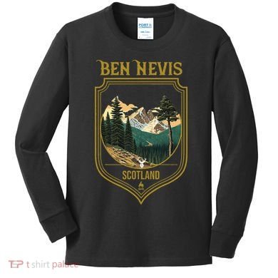Ben Nevis Souvenir Apparel Ben Nevis Hiking Kids Long Sleeve Shirt