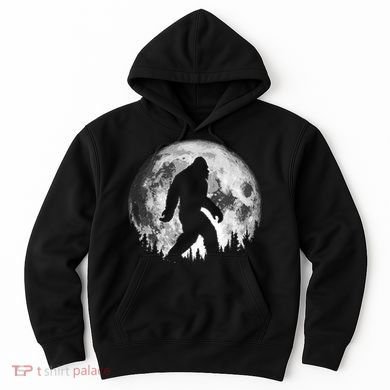 Bigfoot Night Stroll! Cool Full Moon & Trees Sasquatch Hoodie