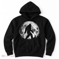 Bigfoot Night Stroll! Cool Full Moon & Trees Sasquatch Hoodie thumb 0