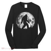 Bigfoot Night Stroll! Cool Full Moon & Trees Sasquatch Long Sleeve Shirt thumb 0