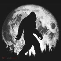 Bigfoot Night Stroll! Cool Full Moon & Trees Sasquatch Apron thumb 3