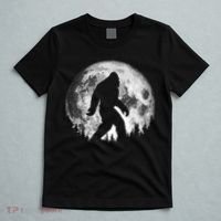 Bigfoot Night Stroll! Cool Full Moon & Trees Sasquatch T-Shirt thumb 5