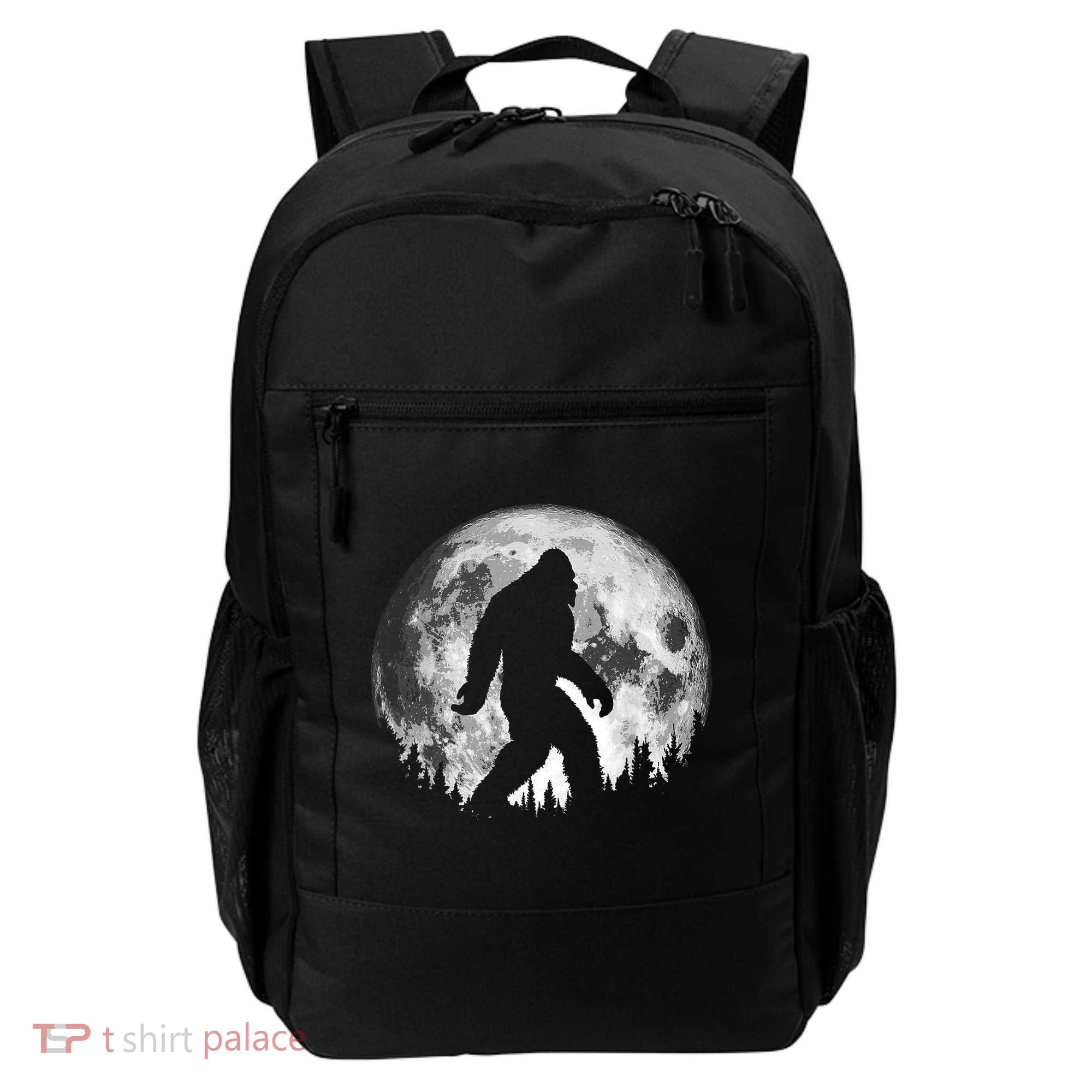 Bigfoot Night Stroll! Cool Full Moon & Trees Sasquatch Backpack