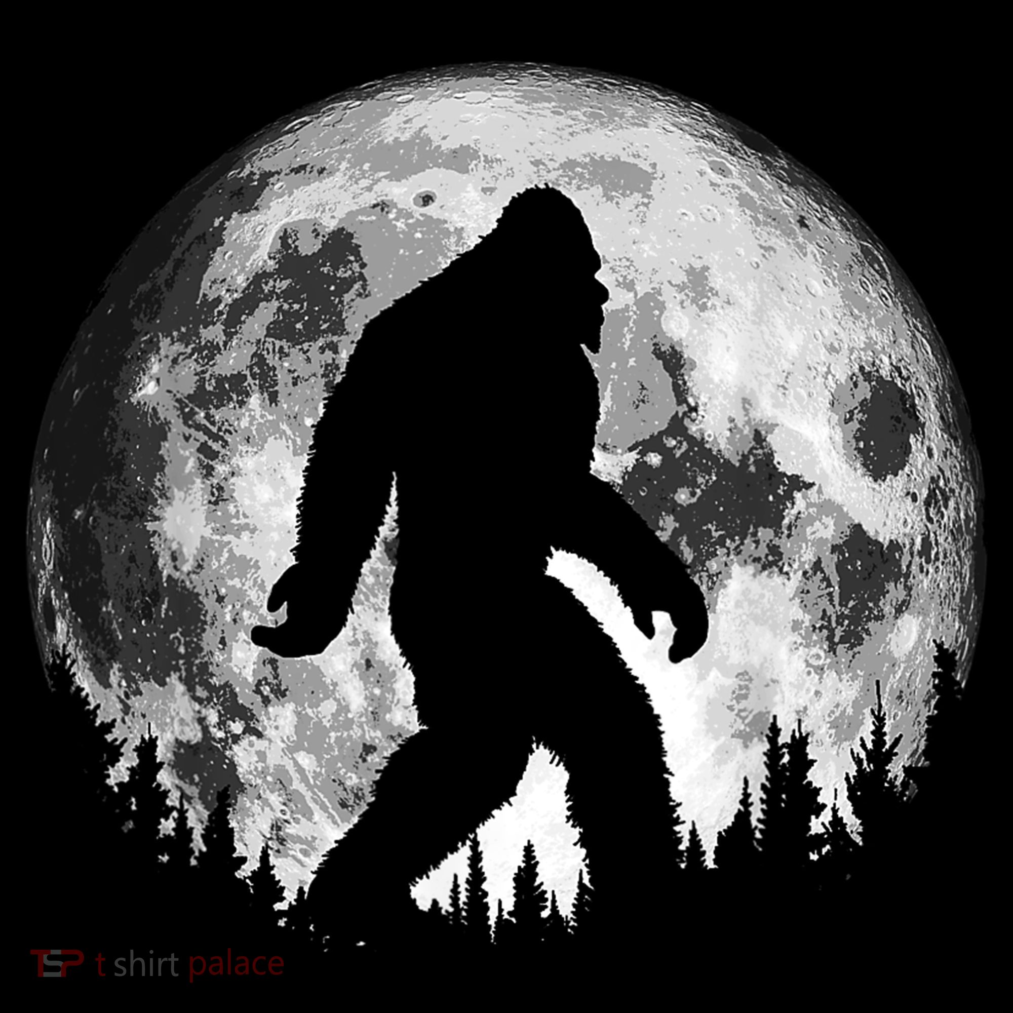 Bigfoot Night Stroll! Cool Full Moon & Trees Sasquatch Coffee Mug