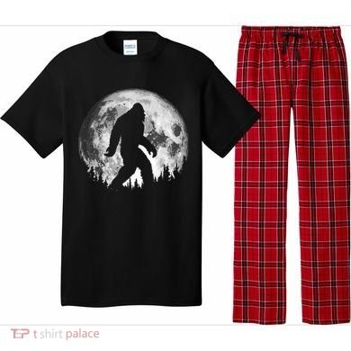 Bigfoot Night Stroll! Cool Full Moon & Trees Sasquatch Pajama Set