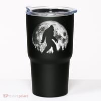 Bigfoot Night Stroll! Cool Full Moon & Trees Sasquatch Tumbler thumb 0
