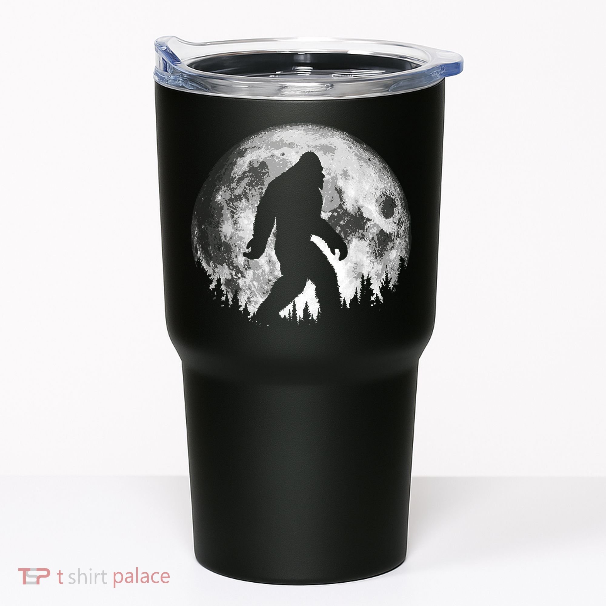 Bigfoot Night Stroll! Cool Full Moon & Trees Sasquatch Tumbler
