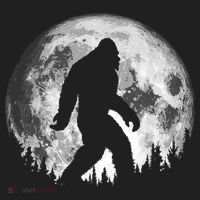 Bigfoot Night Stroll! Cool Full Moon & Trees Sasquatch Hat thumb 2
