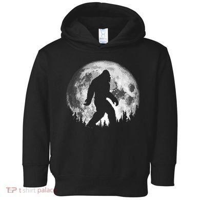 Bigfoot Night Stroll! Cool Full Moon & Trees Sasquatch Toddler Hoodie