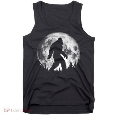 Bigfoot Night Stroll! Cool Full Moon & Trees Sasquatch Tank Top