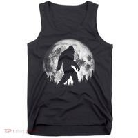 Bigfoot Night Stroll! Cool Full Moon & Trees Sasquatch Tank Top thumb 0