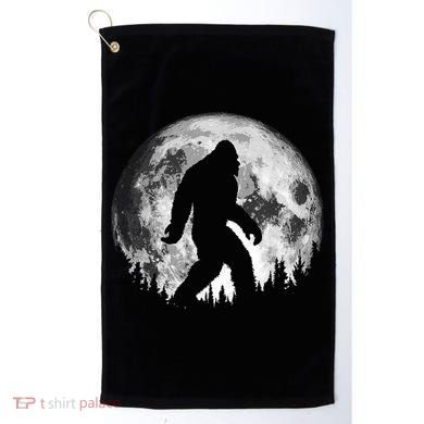 Bigfoot Night Stroll! Cool Full Moon & Trees Sasquatch Golf Towel
