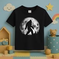 Bigfoot Night Stroll! Cool Full Moon & Trees Sasquatch Toddler T-Shirt thumb 3
