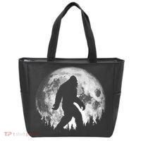 Bigfoot Night Stroll! Cool Full Moon & Trees Sasquatch Tote Bag thumb 0