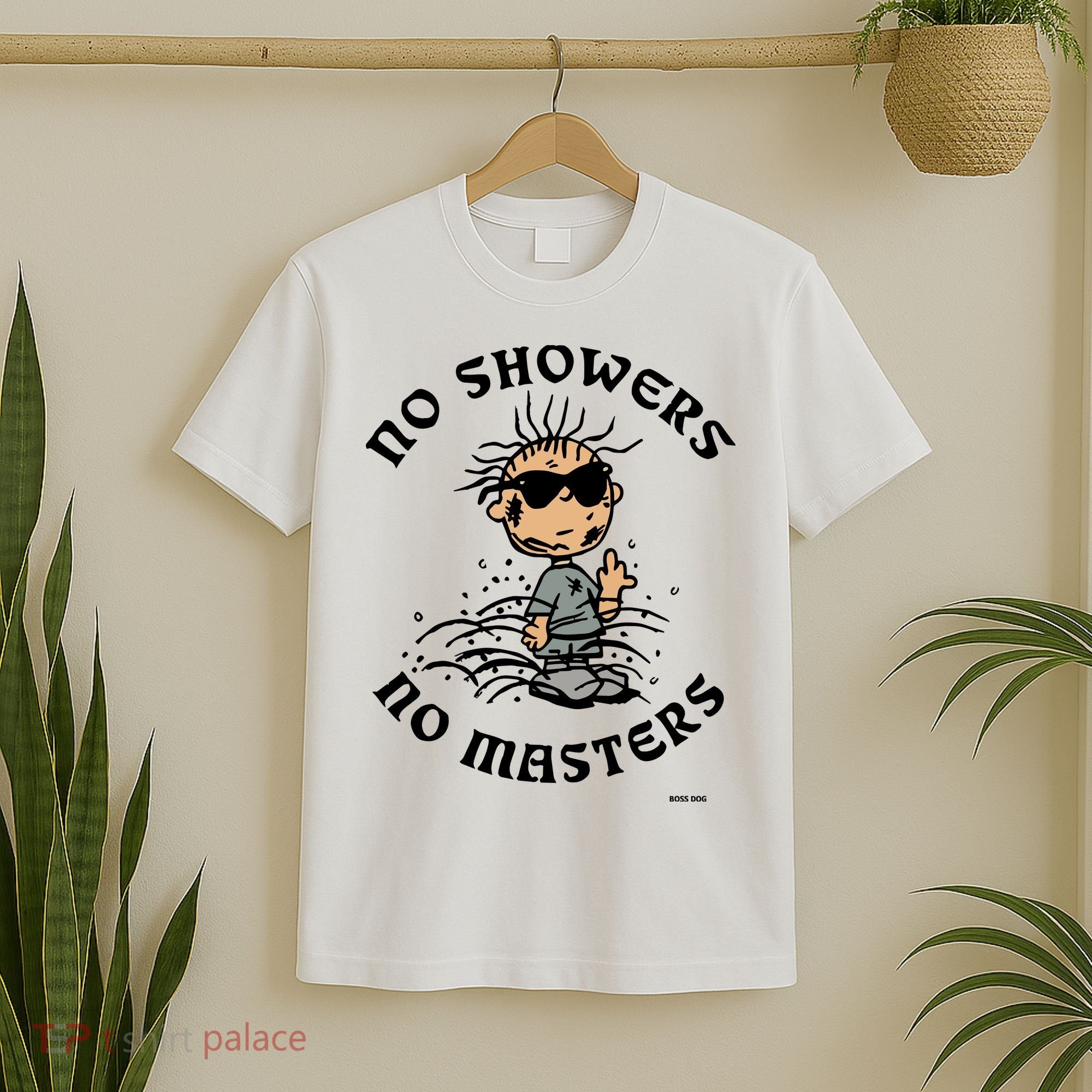 Bosssdog No Showers No Masters T-Shirt
