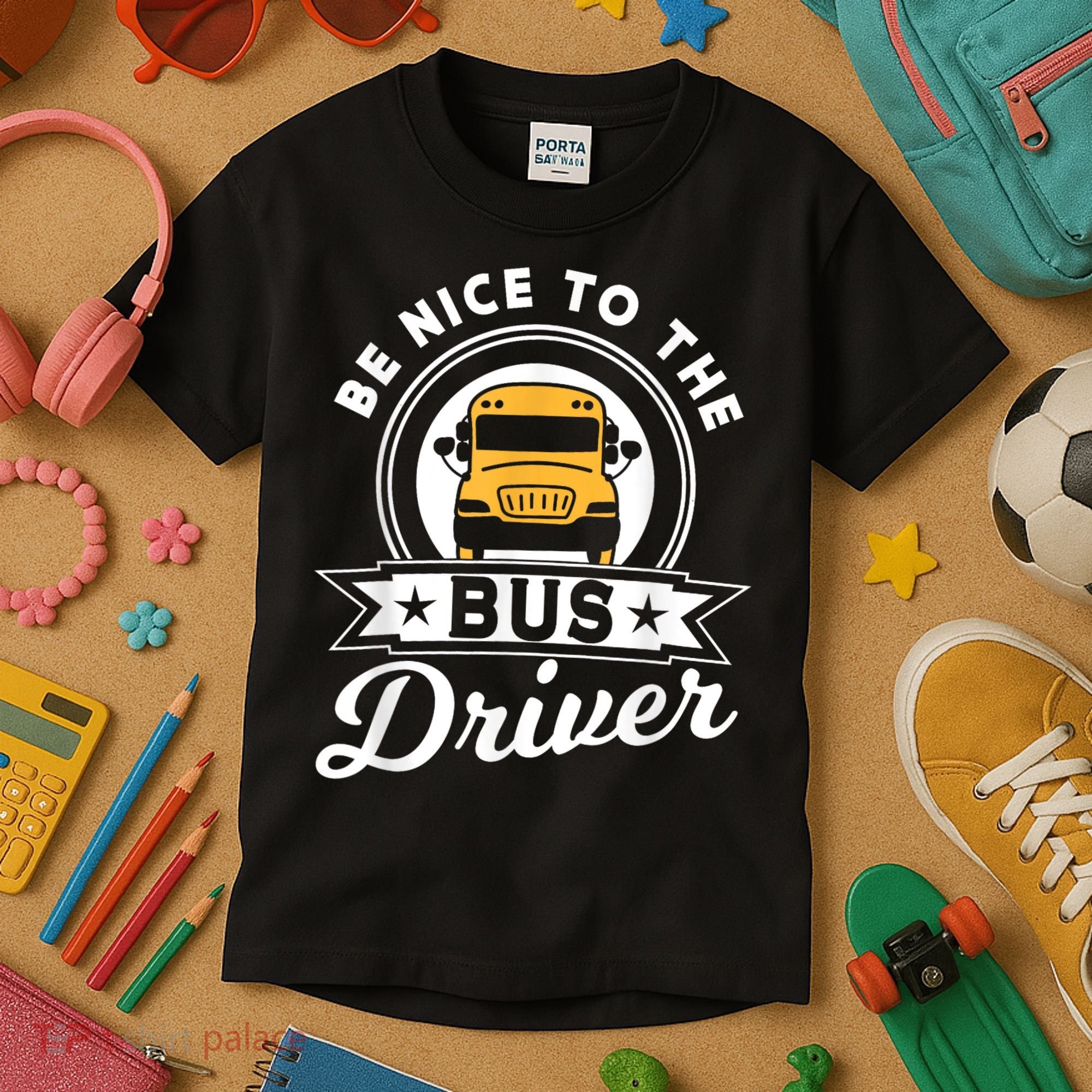 Be Nice To The Bus Driver Job Operator Busman Buses Kids T-Shirt
