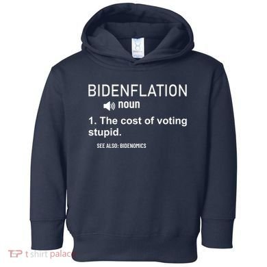 Bidenflation Noun The Cost Of Voting Stupid Toddler Hoodie