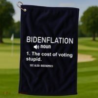 Bidenflation Noun The Cost Of Voting Stupid Golf Towel thumb 1