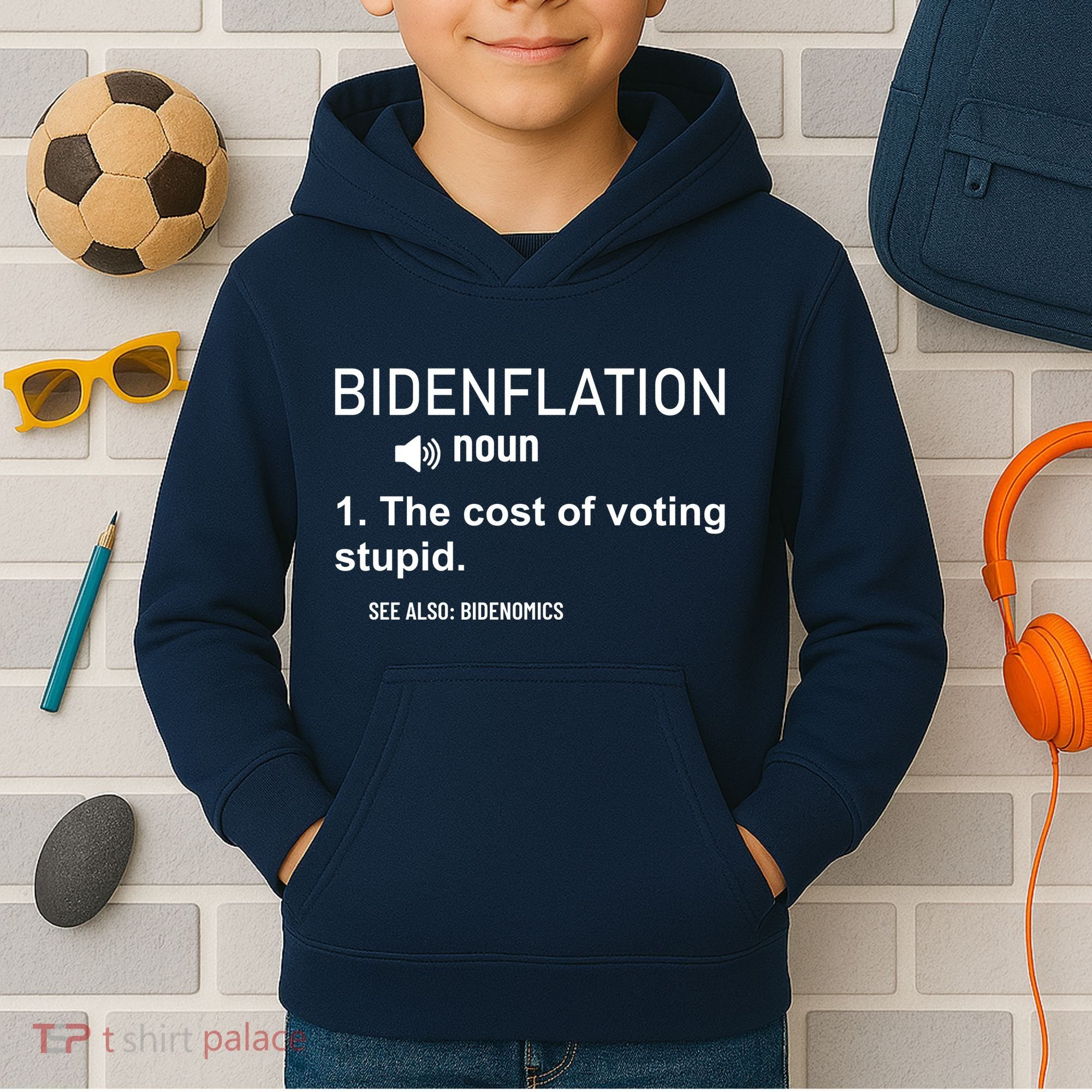 Bidenflation Noun The Cost Of Voting Stupid Kids Hoodie