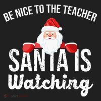 Be Nice To The Teacher Santa Is Watching Beanie thumb 2