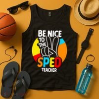 Be Nice To The Sped Teacher Awareness Special Education Cute Cool Gift Tank Top thumb 4