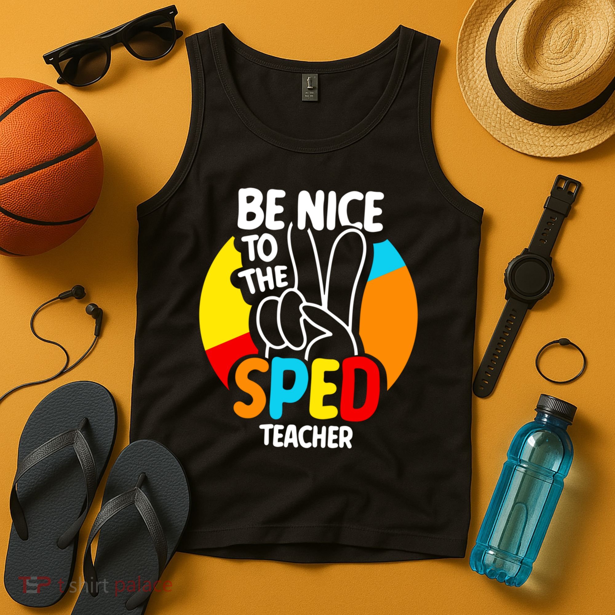 Be Nice To The Sped Teacher Awareness Special Education Cute Cool Gift Tank Top