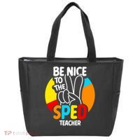 Be Nice To The Sped Teacher Awareness Special Education Cute Cool Gift Tote Bag thumb 0