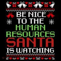 Be Nice To The Human Resources Santa Is Watching Christmas Coffee Mug thumb 5