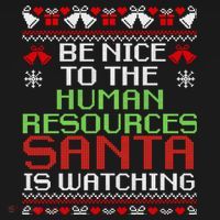 Be Nice To The Human Resources Santa Is Watching Christmas Women's Hoodie thumb 2