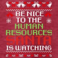 Be Nice To The Human Resources Santa Is Watching Christmas Women's T-Shirt thumb 6
