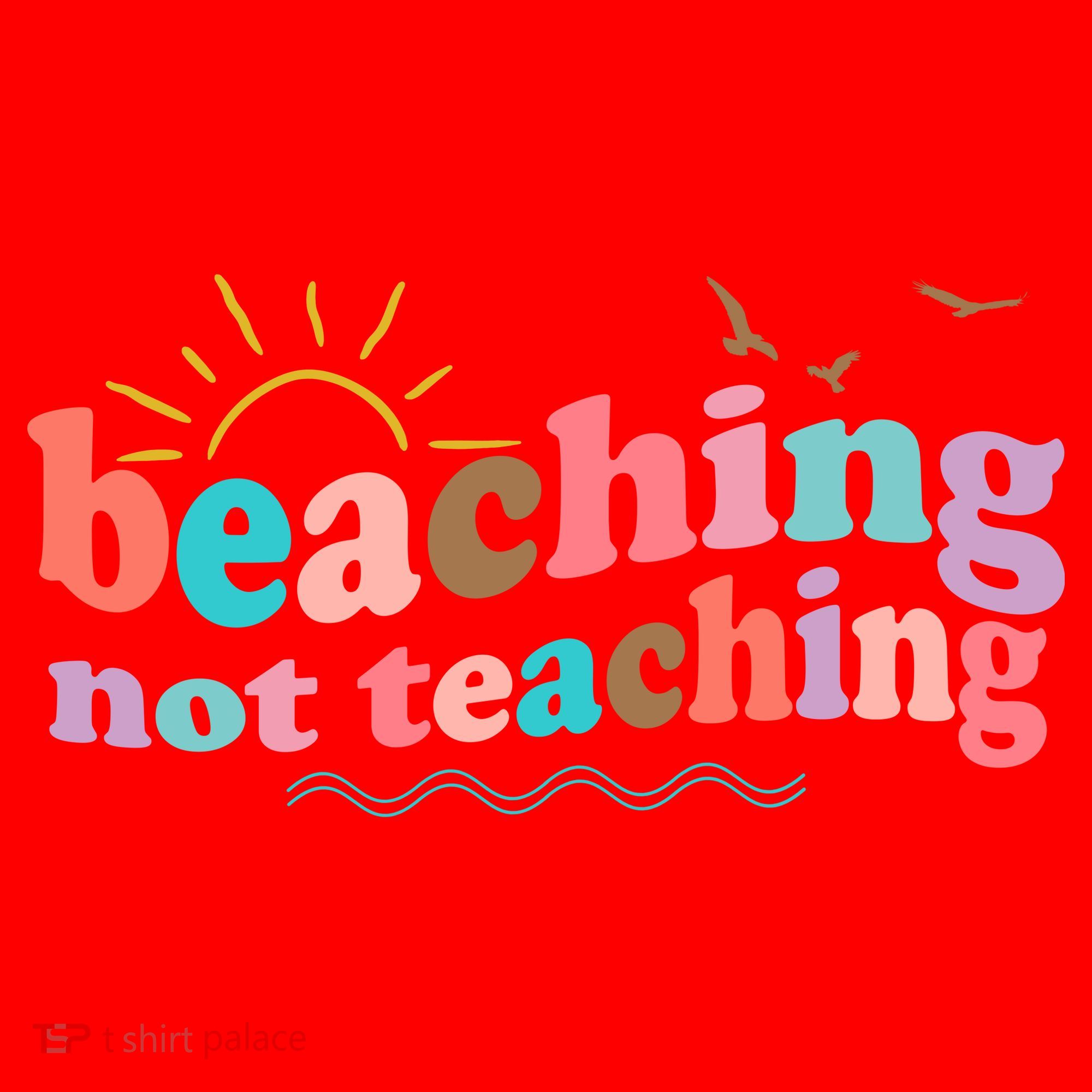Beaching Not Teaching Summer Break Gift For Teacher Santa Hat