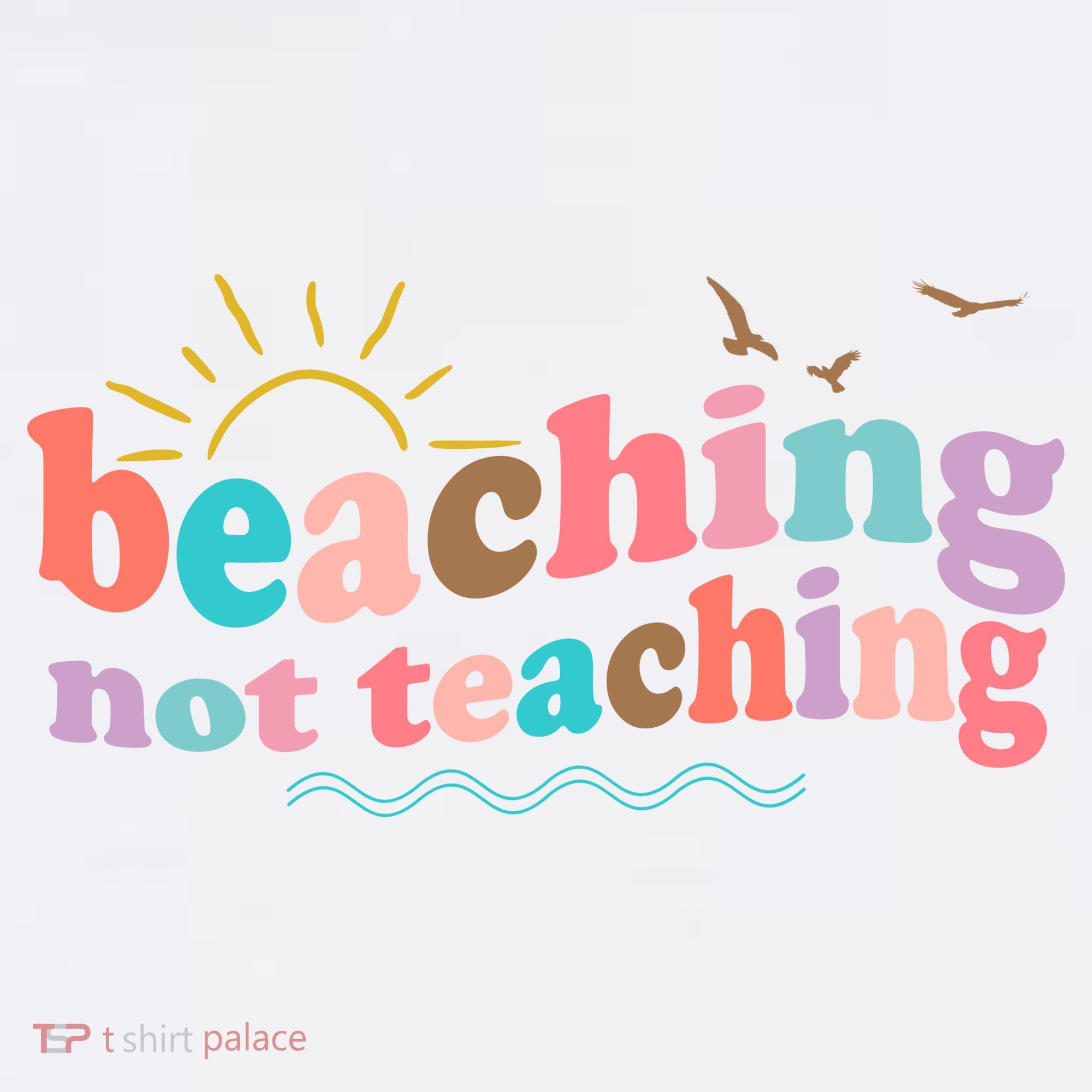 Beaching Not Teaching Summer Break Gift For Teacher USA-Made Doggie Bandana