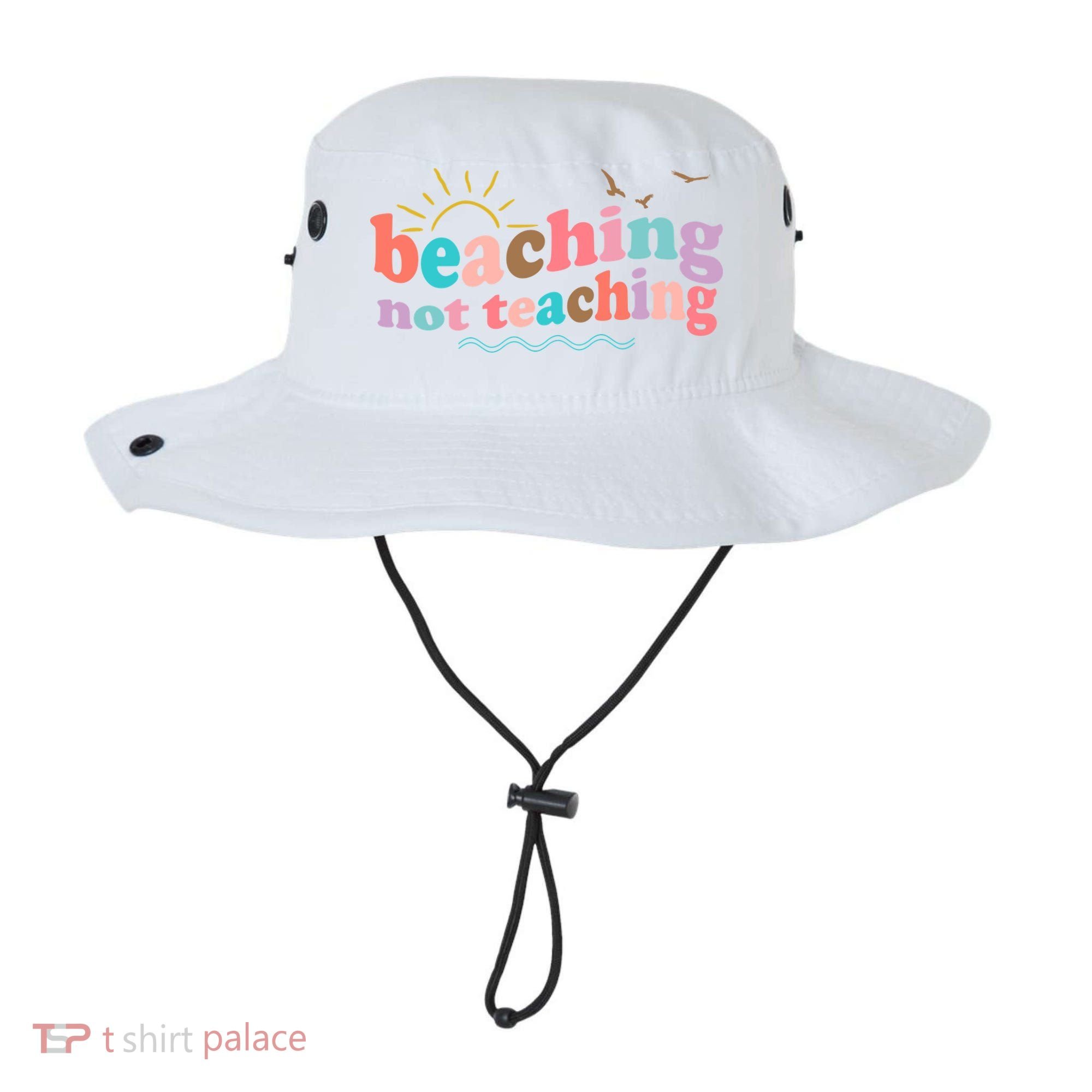 Beaching Not Teaching Summer Break Gift For Teacher Bucket Hat