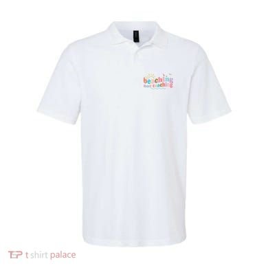 Beaching Not Teaching Summer Break Gift For Teacher Polo