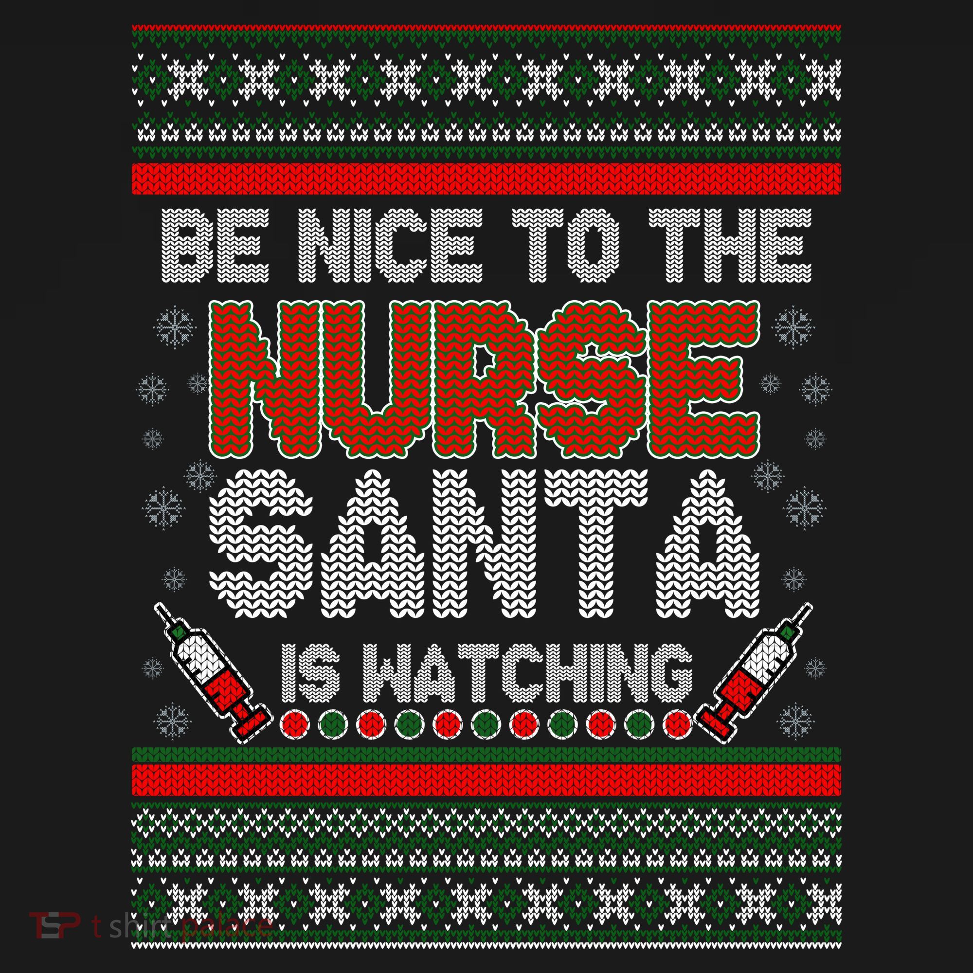 Be Nice To The Nurse Santa Is Watching Ugly Christmas Sweater Women's Hoodie