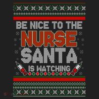 Be Nice To The Nurse Santa Is Watching Ugly Christmas Sweater Hat thumb 2