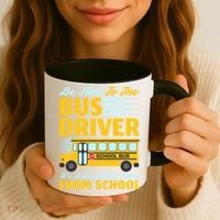 Be Nice To The Bus Driver Funny School Bus Driver Coffee Mug thumb 3