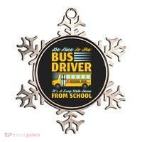 Be Nice To The Bus Driver Funny School Bus Driver Ornament thumb 0
