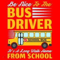 Be Nice To The Bus Driver Funny School Bus Driver Santa Hat thumb 1