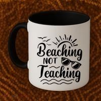 Beaching Not Teaching Summer Break Teacher Coffee Mug thumb 2