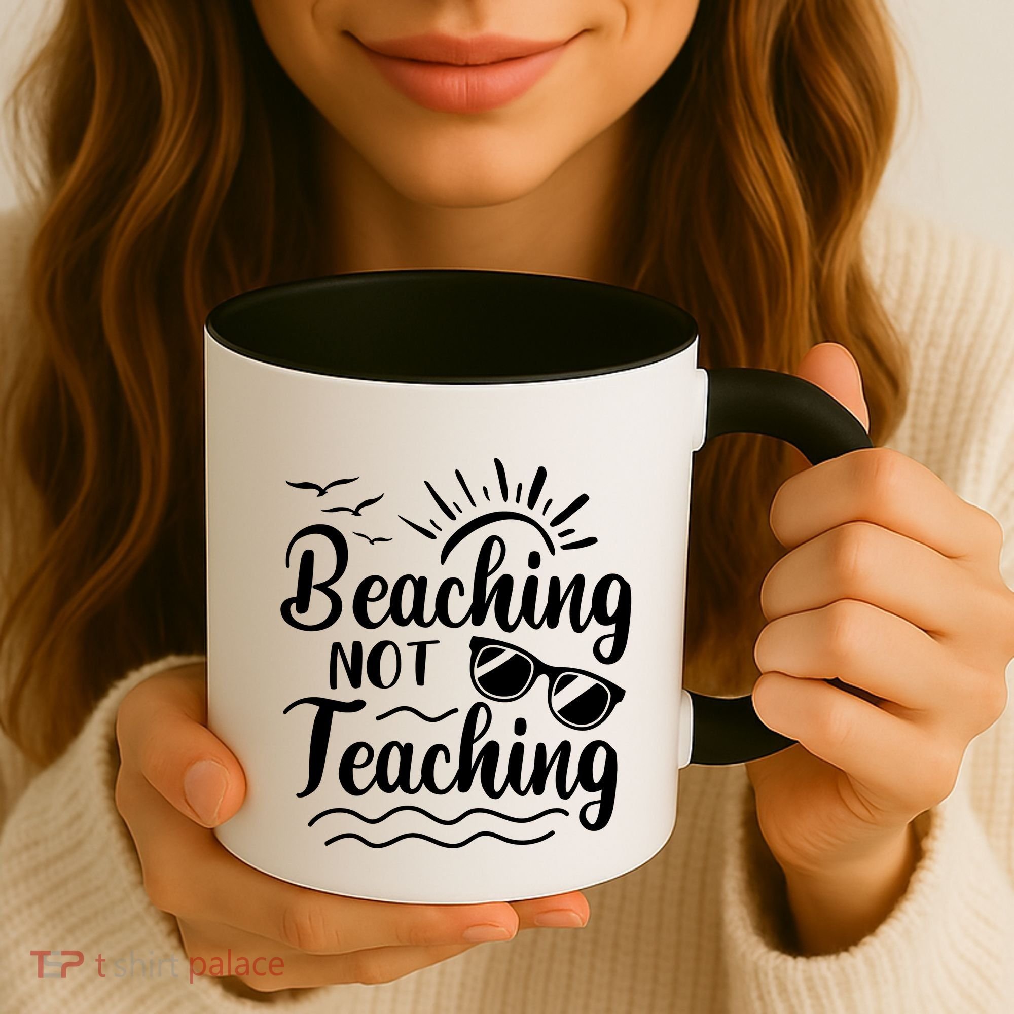 Beaching Not Teaching Summer Break Teacher Coffee Mug