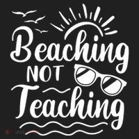 Beaching Not Teaching Summer Break Teacher Beanie thumb 2