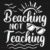 Beaching Not Teaching Summer Break Teacher Polo thumb 3