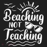 Beaching Not Teaching Summer Break Teacher Tumbler thumb 3