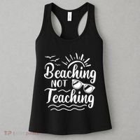 Beaching Not Teaching Summer Break Teacher Women's Tank Top thumb 3