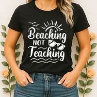 Beaching Not Teaching Summer Break Teacher Women's T-Shirt thumb 2