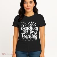 Beaching Not Teaching Summer Break Teacher Women's T-Shirt thumb 4