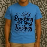 Beaching Not Teaching Summer Break Teacher T-Shirt thumb 3