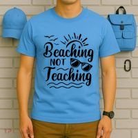 Beaching Not Teaching Summer Break Teacher T-Shirt thumb 5