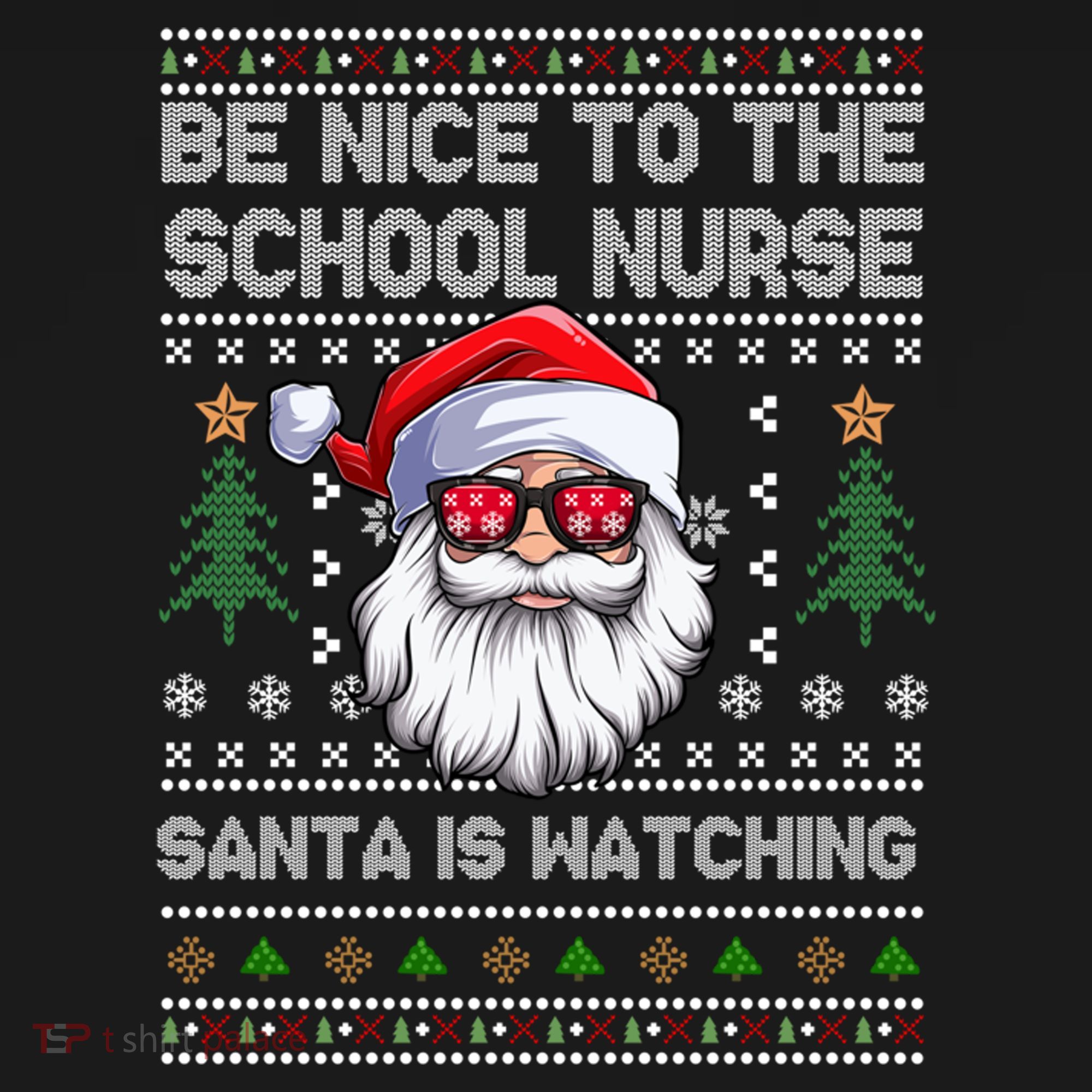 Be Nice To The School Nurse Santa Is Watching Cute Christmas Great Gift Women's Hoodie